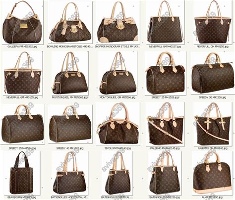 louis vuitton bags list